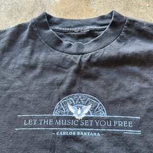 Vintage 1999 Carlos Santana Let The Music Set You Free T-Shirt River‎ of Colors